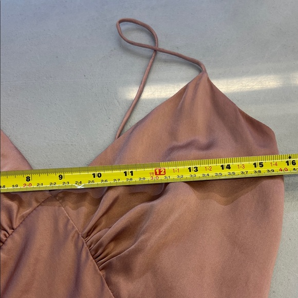 Silk Slip Dress in Rose Gold - Picture 4 of 7